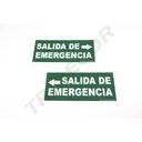 SEÑAL DE SALIDA DE EMERGENCIA A LA DERECHA 30X15 CM