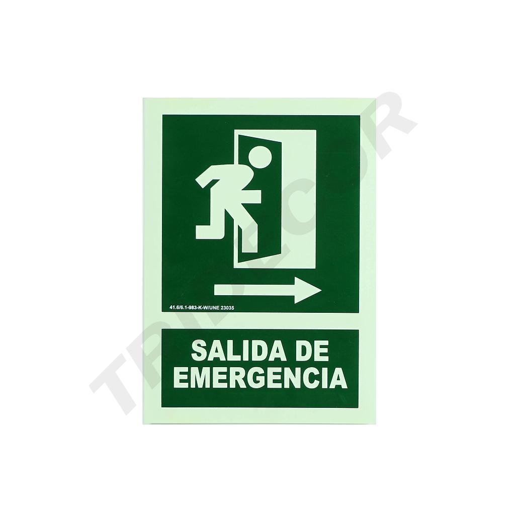 SEÑAL DE SALIDA DE EMERGENCIA 21X30 CM