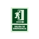 Señal De Salida De Emergencia 21X30 Cm