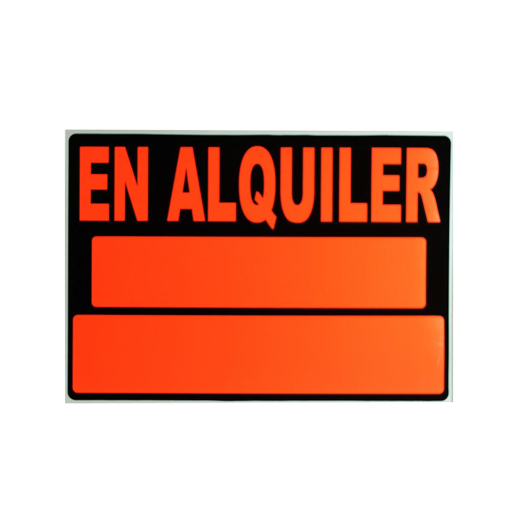 Señal De Alquiler 50X35 Cm