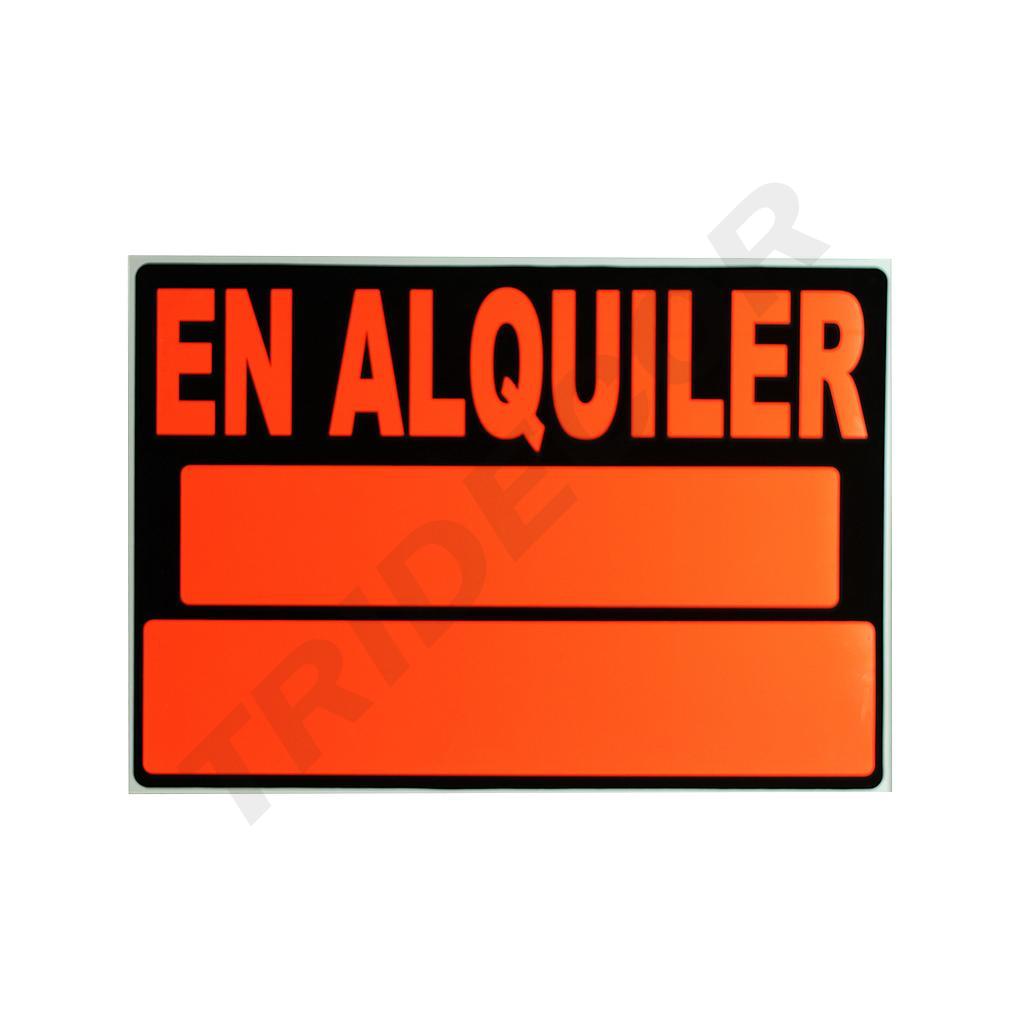 Señal De Alquiler 50X35 Cm