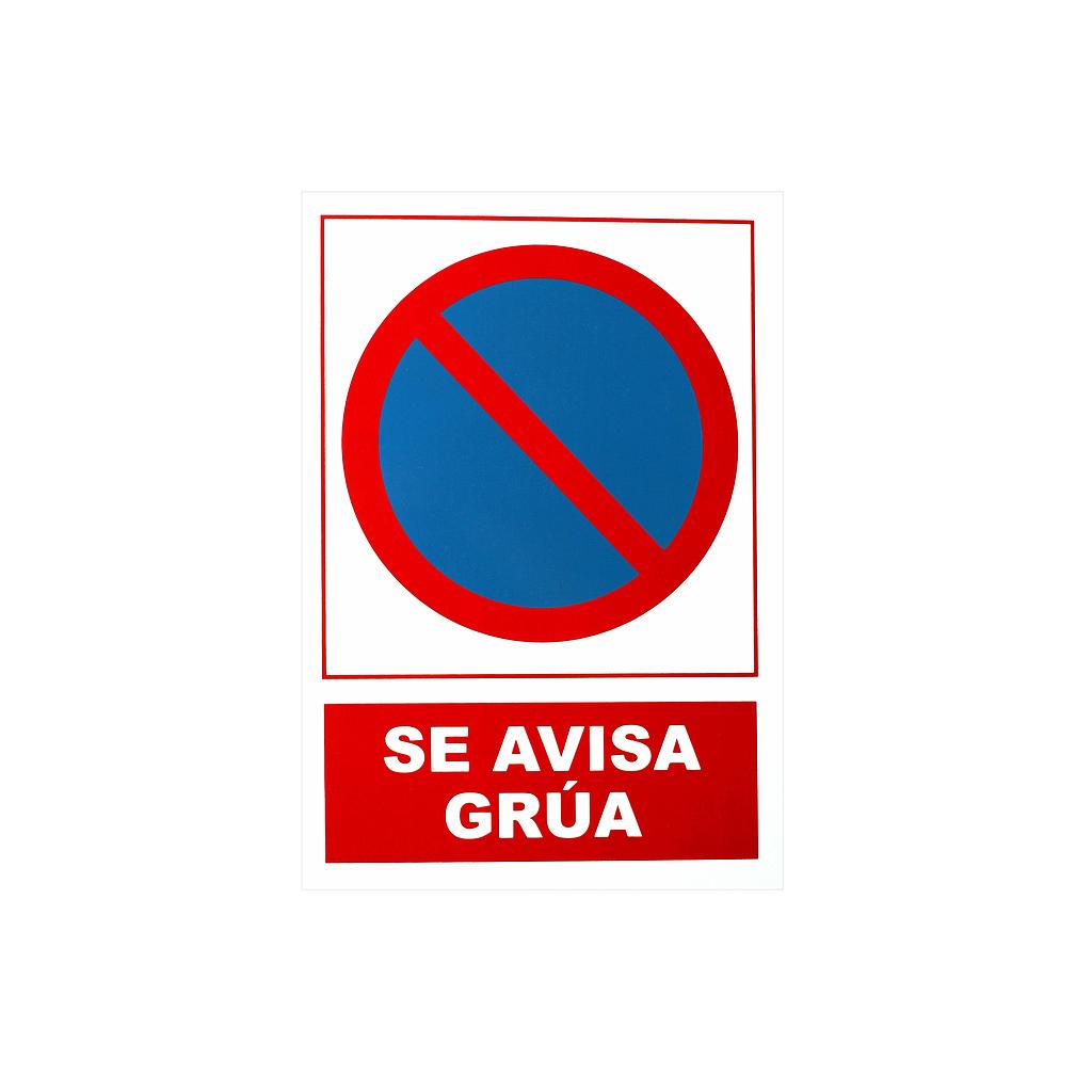 Cartel Se Avisa Grua