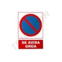 Cartel Se Avisa Grua
