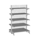 Metal Gondola Shelving 120x200 cm White