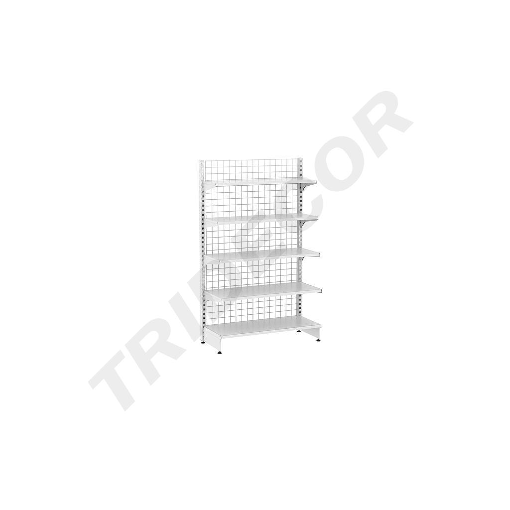 White Metal Shelf 1 Side 120X2M