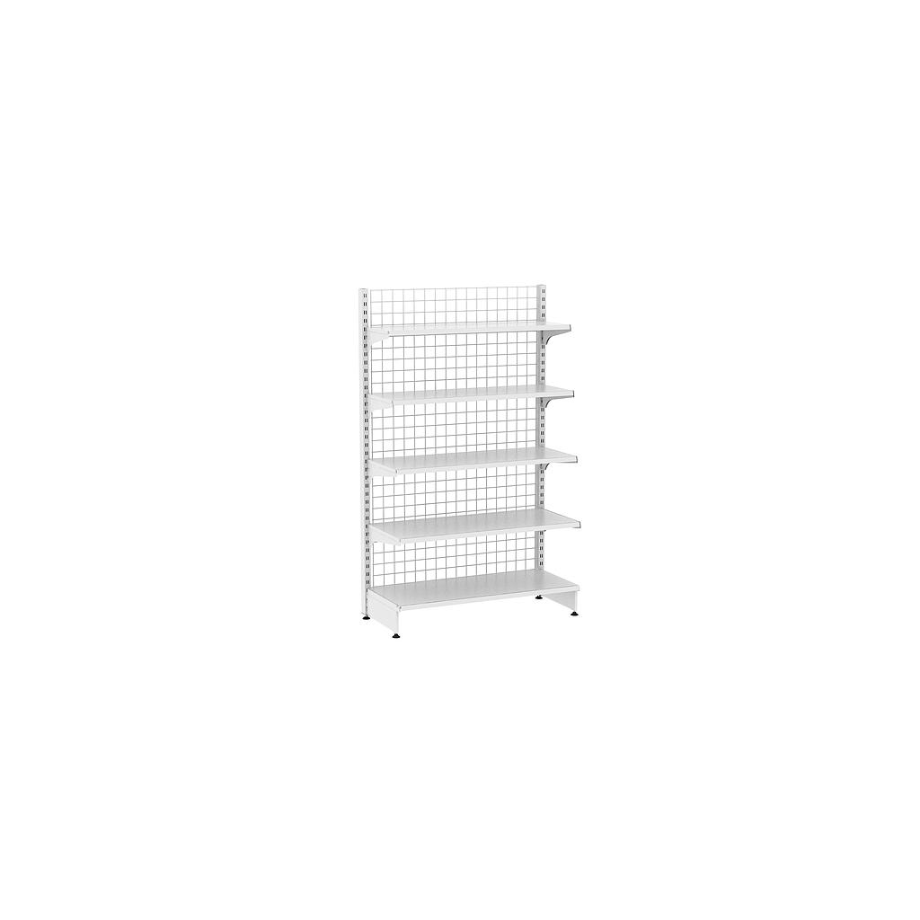 White Metal Shelf 1 Side 120X2M