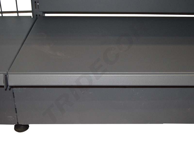 Foglio frontale grigio per scaffalature metalliche 120X13 cm