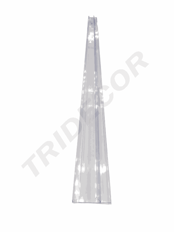 Suporte de Preço Transparente para Prateleira de Metal 90 cm