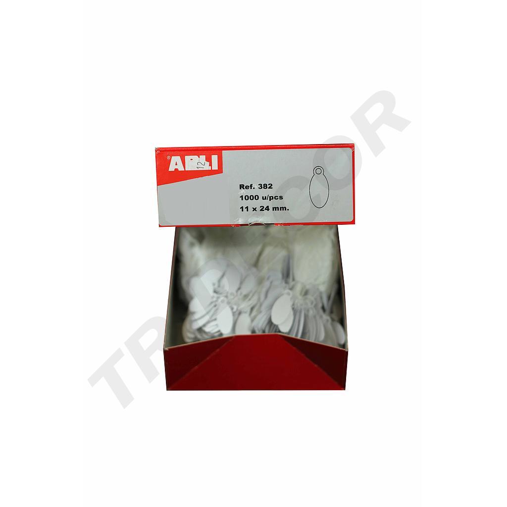 Etiqueta Con Hilo Blanco 1000U/Pcs 11X24Mm Ref .382