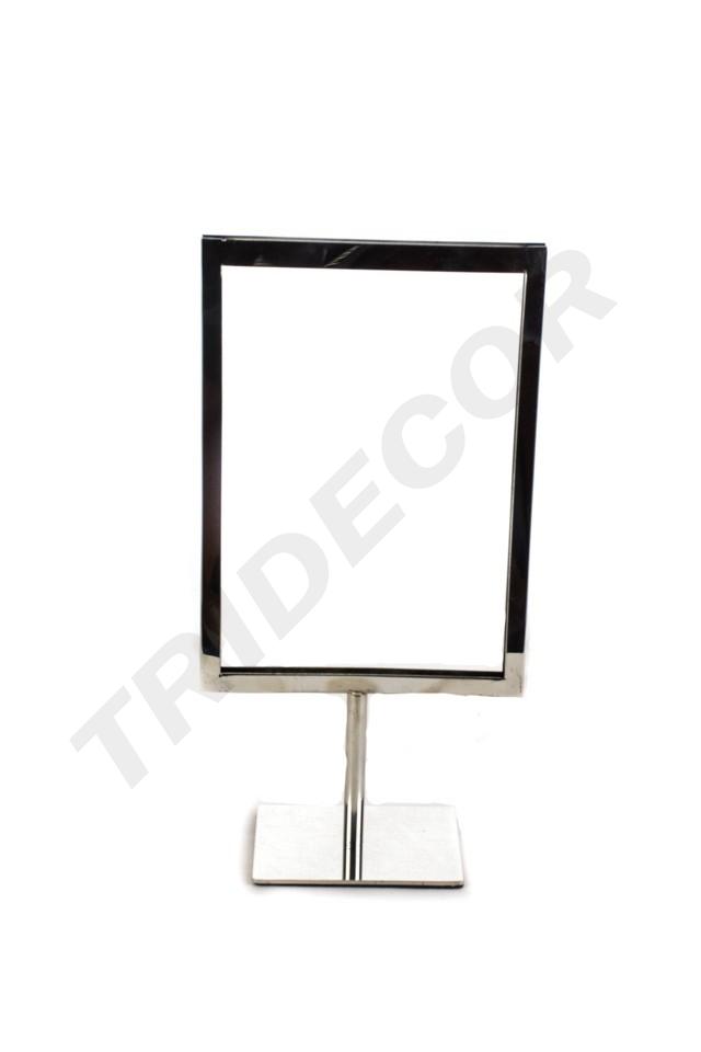 Soporte de póster de acero cromado A5