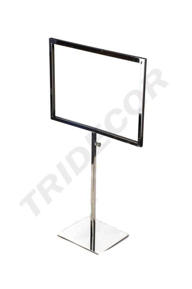 Chrome Adjustable Poster Holder A4