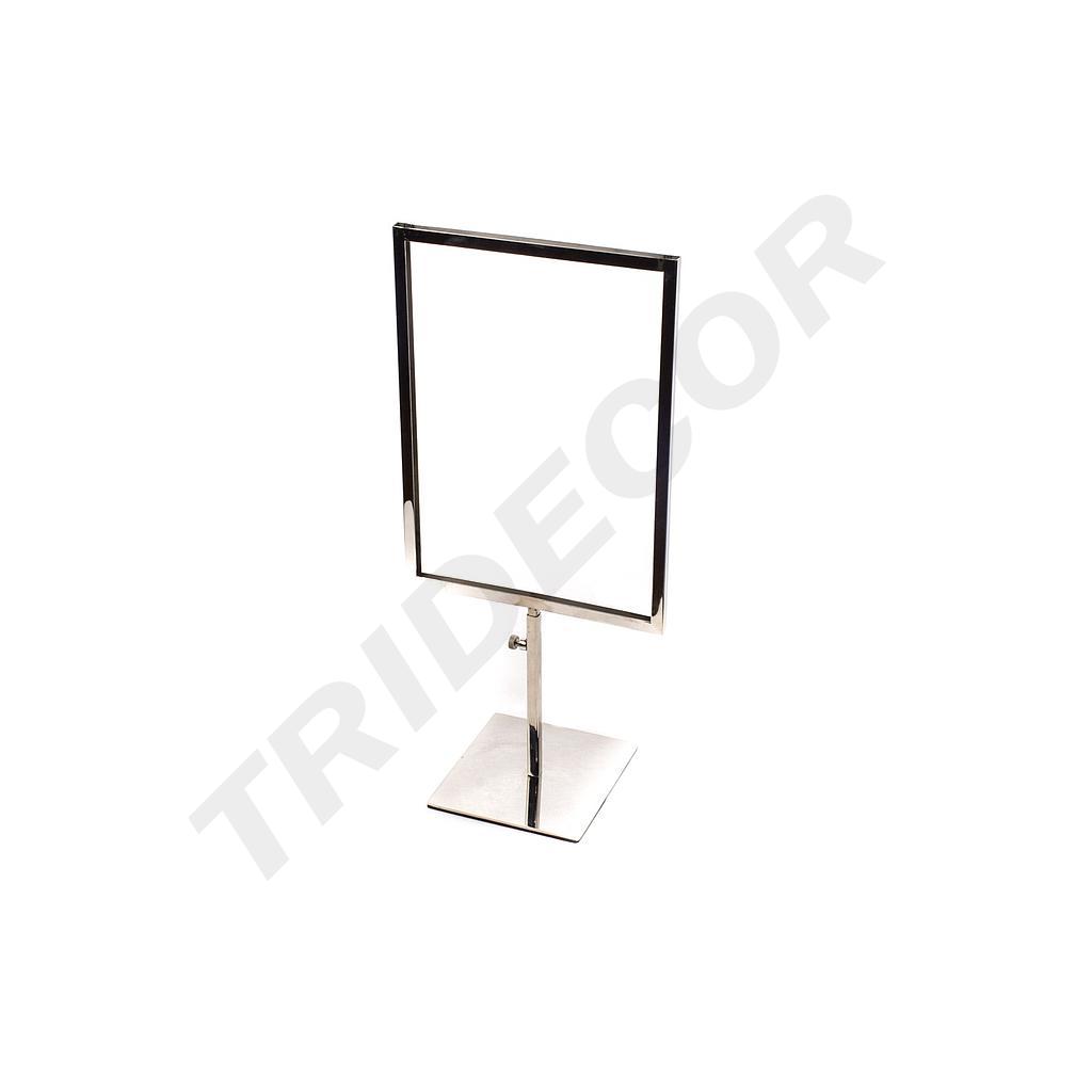 Verstellbarer Plakathalter A4 aus Chrom