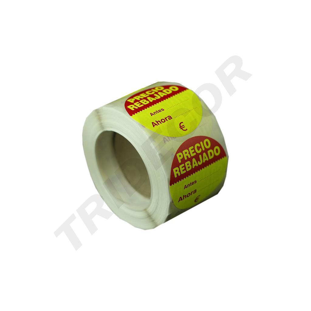 Autocollant de réduction 5X5cm 500 unités