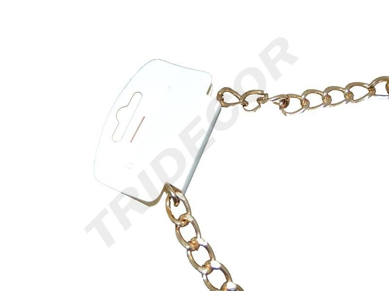 Etiqueta branca recortada para joias 6X10cm 100/Pacote