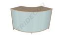 Bancone espositivo curvo 150x50x90 cm vari colori