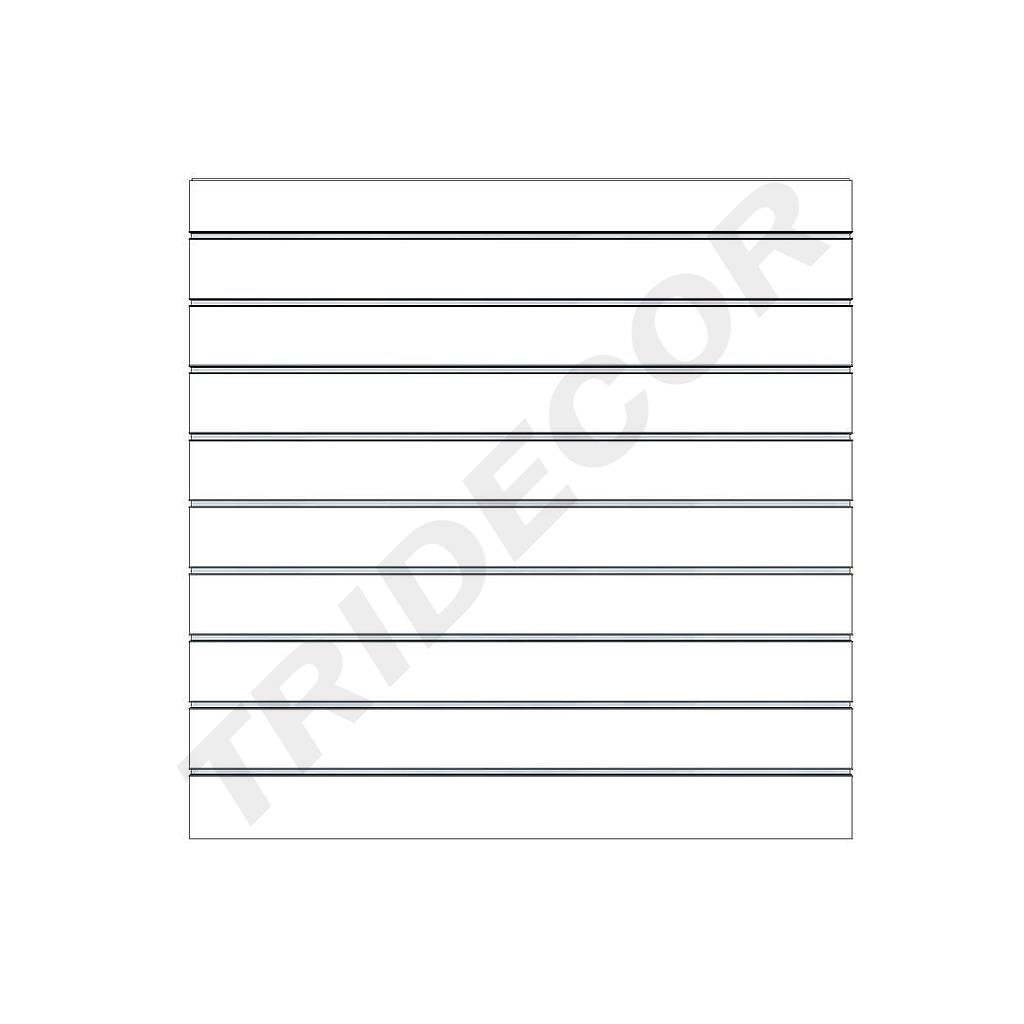 Pannello a doghe bianco 9 guide 120X120cm