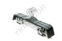 Percha para pantalones negro mate con clips 37cm