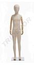 Maniquí infantil con tela y madera clara 10-12 años