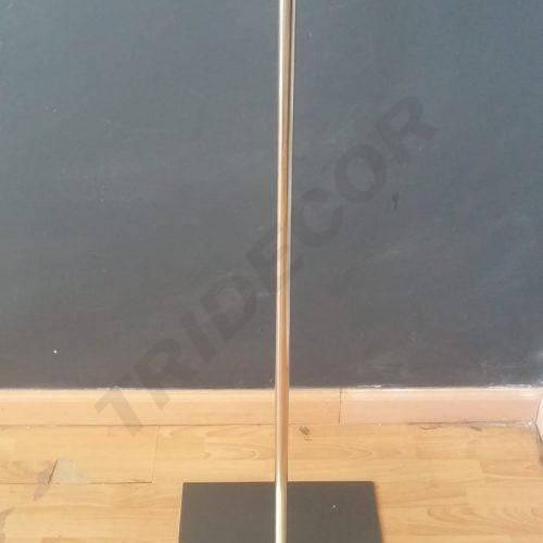 Base Cuadrada para Bustos, Cromado Mate