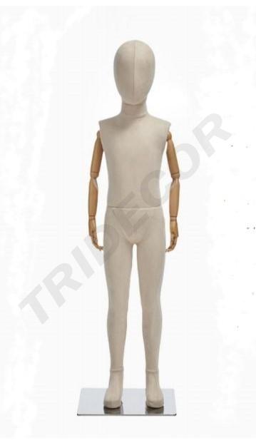 Child Mannequin with Light Beige Fabric 7-9 Years