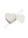 Etichetta bianca a cuore fustellata 6.5x4.5 100 unità/pacco