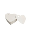 White Die-Cut Heart Label 6.5x4.5 100 units/Pack