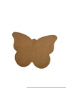 Large Butterfly Die-Cut Havana Label 6.5x4.5cm