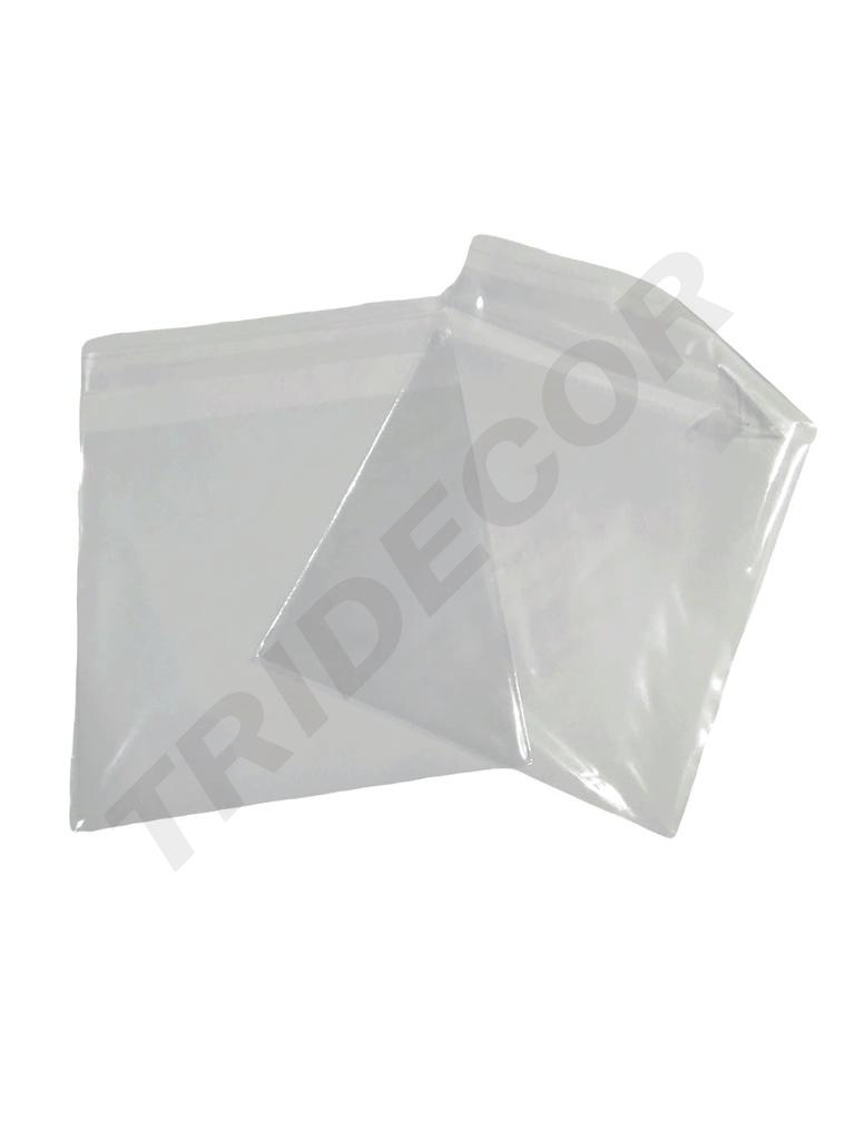 Plastic bag with adhesive flap 24X26+3 cm