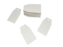 Étiquettes découpées blanc lisse sommet 3.5X6.5cm 100/paquet