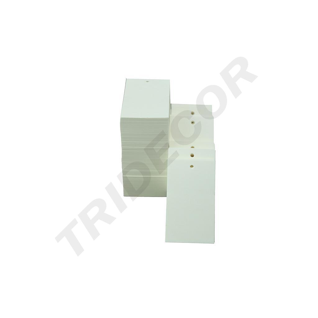 长方形吊牌Etiqueta Marfil Tubo Rectangular 8X4.5cm 500undes