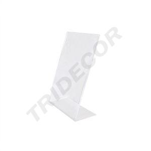 Suporte para Poster em Acrílico Formato L A5 21X15X8.5cm