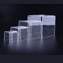 Soporte de exposición de acrílico en forma de C en 4 alturas