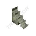 Expositor De Acero Mate Escalera 4 Alturas