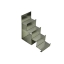 Matte Steel Display Stand Stair Shape 4 Heights