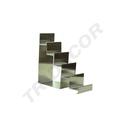 哑光钢展示楼梯 5 高度 Expositor de Acero Mate Forma Escalera 5 Alturas