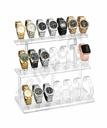 Présentoir en méthacrylate pour montres hommes 3 hauteurs