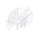 Expositor Metacrilato de Tres Alturas Forma C