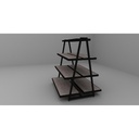 Steel Display Stand with Pyramid Shape Shelves