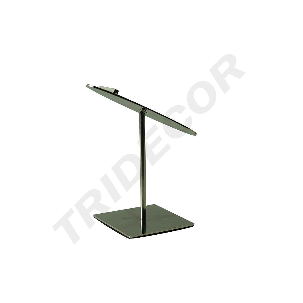 Oval Chromed Steel Shoe Display Stand for Stores