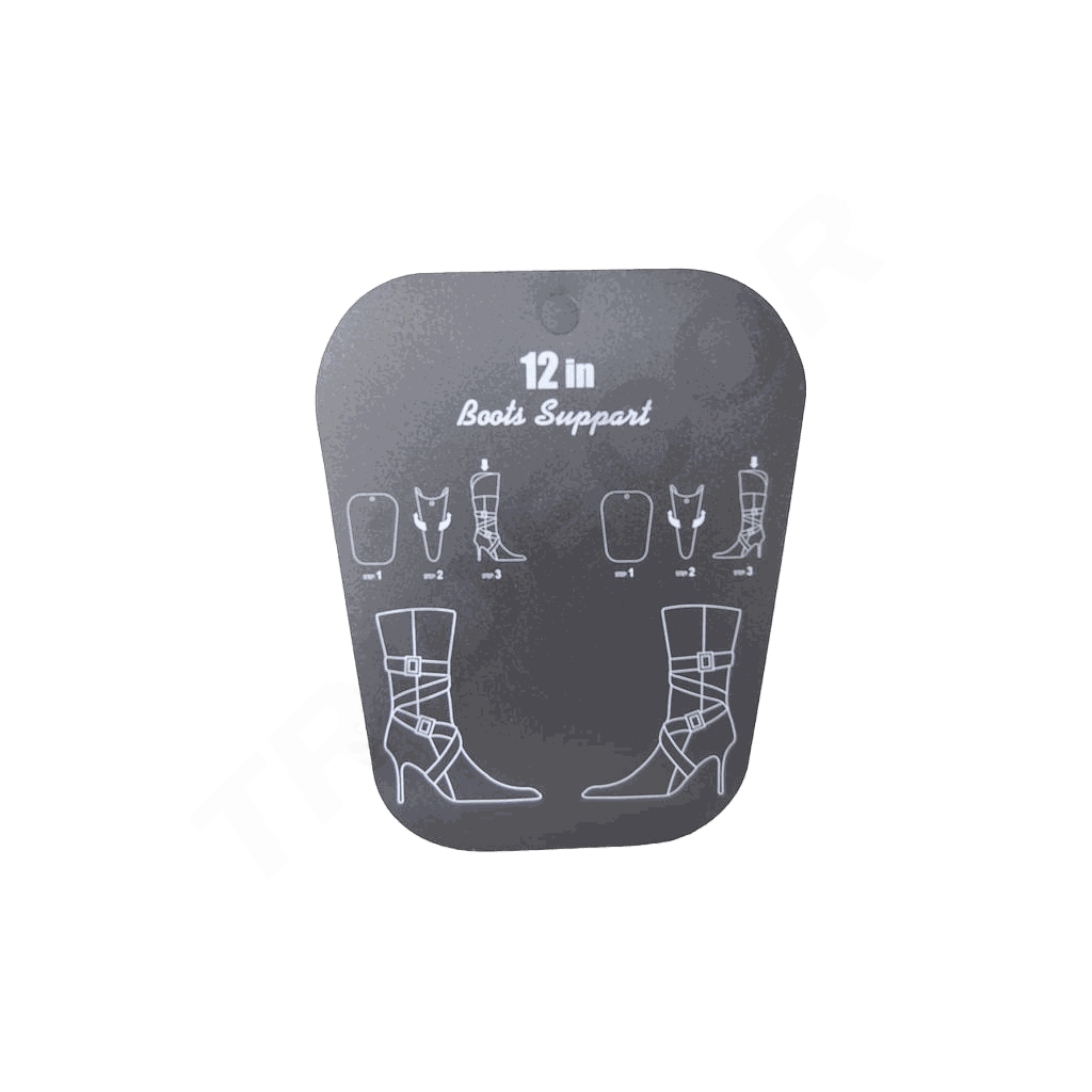 Soporte de plástico negro para bota, 200/caja