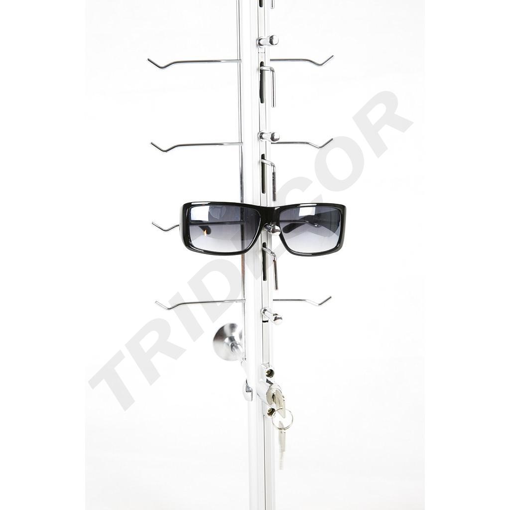 上墙带锁14副眼镜架Expositor de 14 Gafas con Cerradura para Pared 125X16cm, 10 /caja