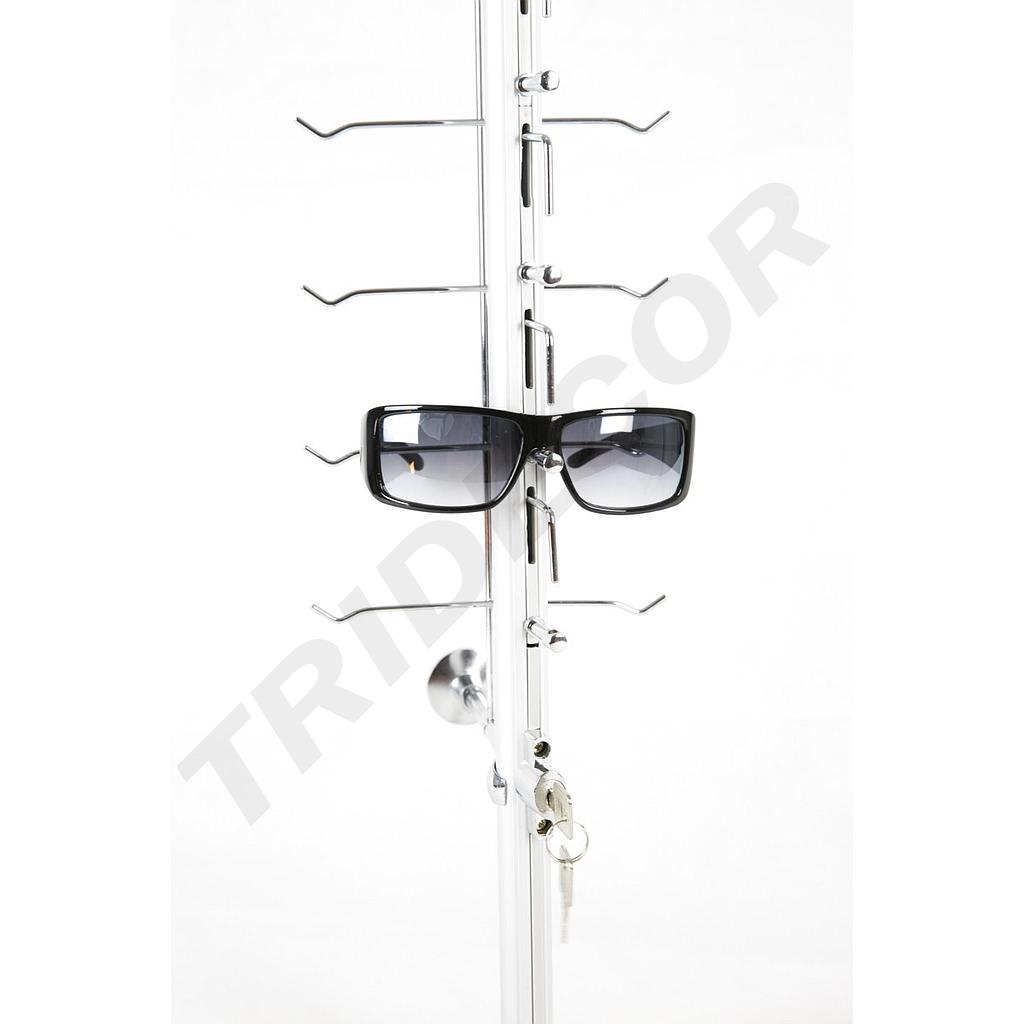 Expositor De 14 Gafas Con Cerradura Para Pared 125X16Cm 10 Unidades/Caja