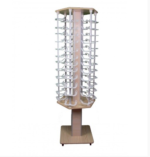 Wooden Glasses Display Stand 72 Pairs