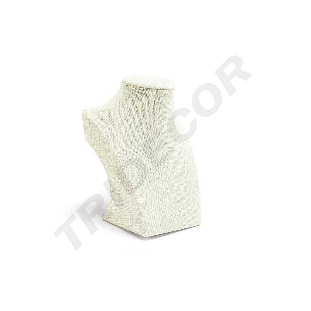 Suport pentru colier din in bej 7.5X12.5X16cm