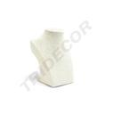 Espositore per collane in lino beige 7.5X12.5X16cm