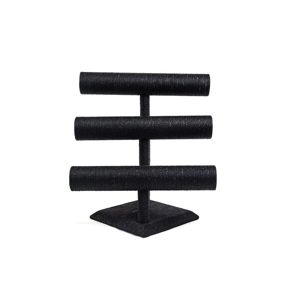 Triple Bracelet Display Stand Covered in Black Rope