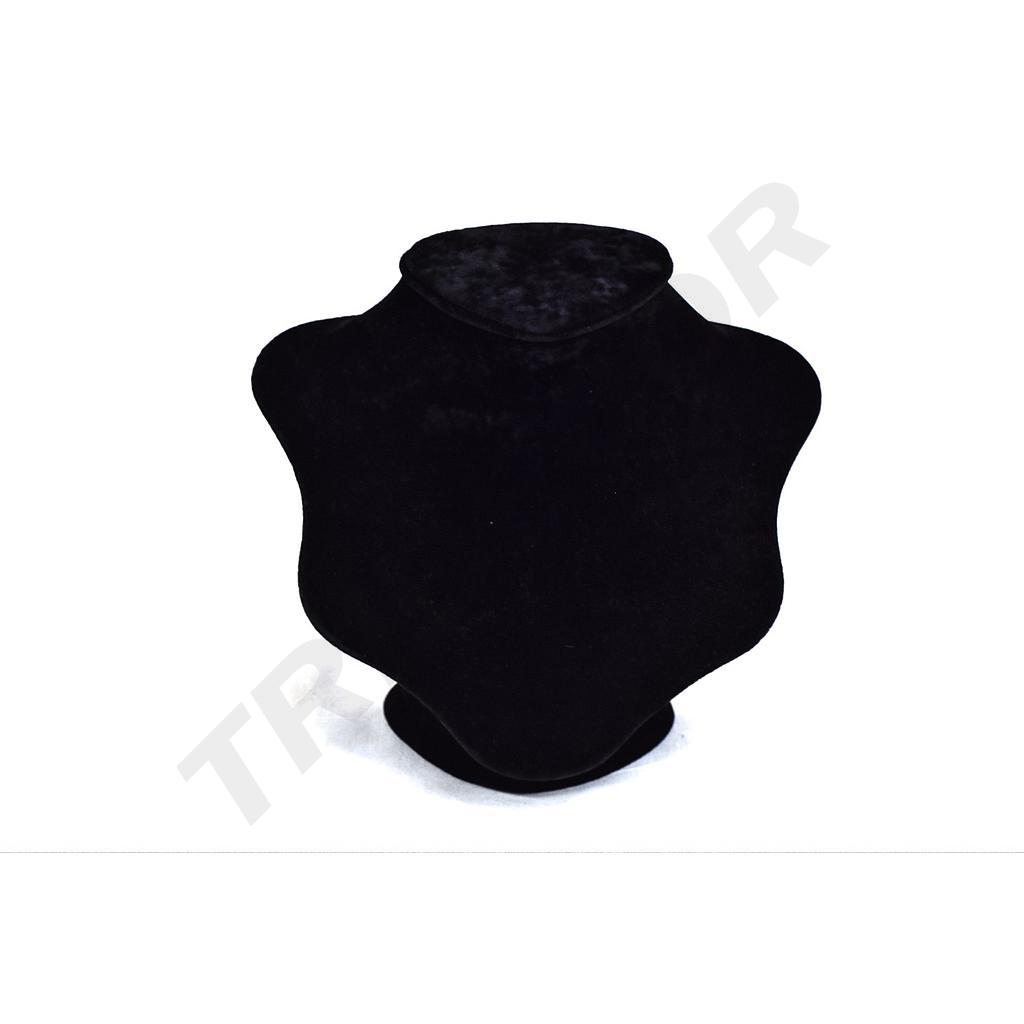Expositor De Collar De Terciopelo Negro Grande