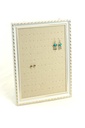 Medium Frame for Beige Linen Earrings