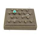 18个棕色亚麻环