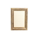 Wooden Frame for Beige Linen Earrings